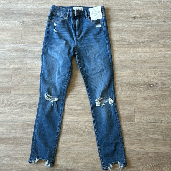 Abercrombie & Fitch Denim - Abercrombie The Super Skinny Ankle High Rise